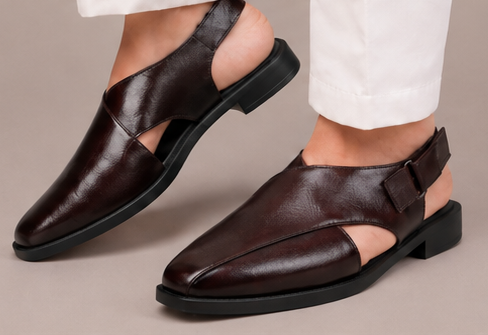 Premium Leather Slingback Loafers