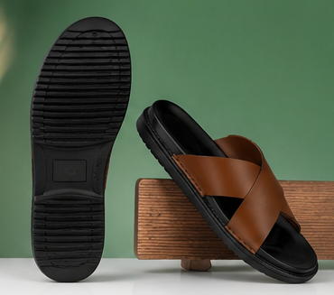 Premium Criss-Cross Strap Slide Sandals — view 4
