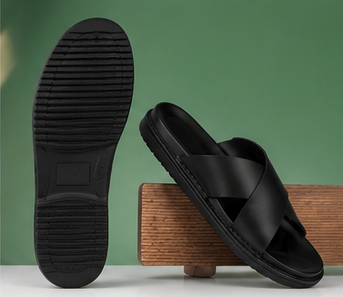 Premium Criss-Cross Strap Slide Sandals — view 8