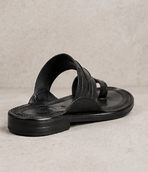 Premium Leather Toe-Loop Sandals — view 3