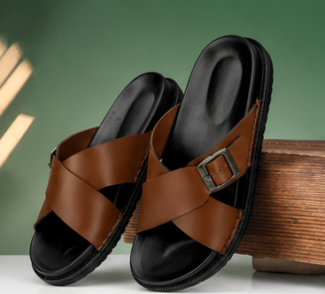 Premium Criss-Cross Strap Slide Sandals