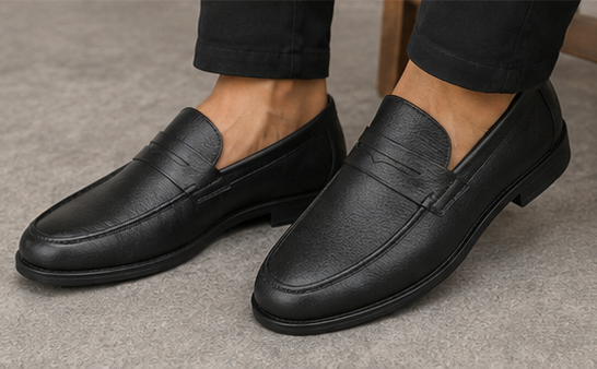 Men’s Premium Leather Penny Loafers — view 3