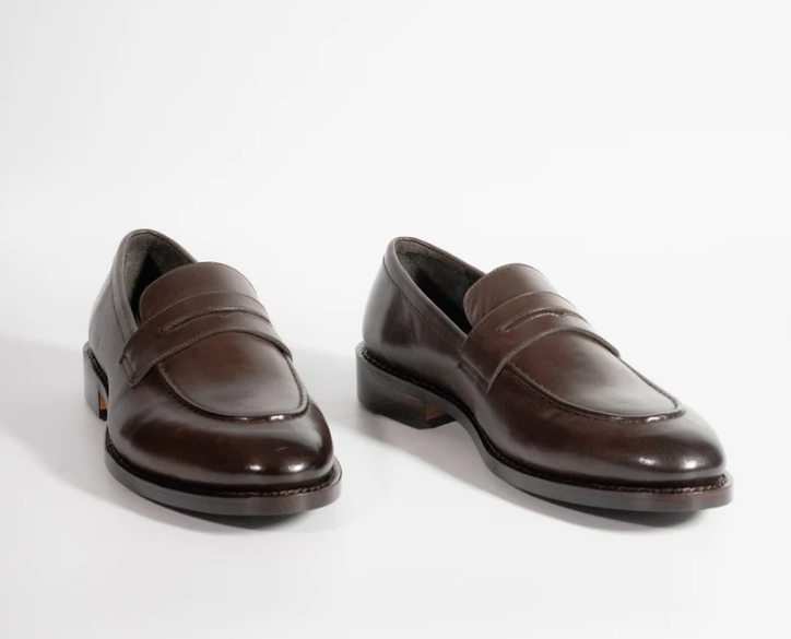 Hand Welted Classic Brown Penny Loafers