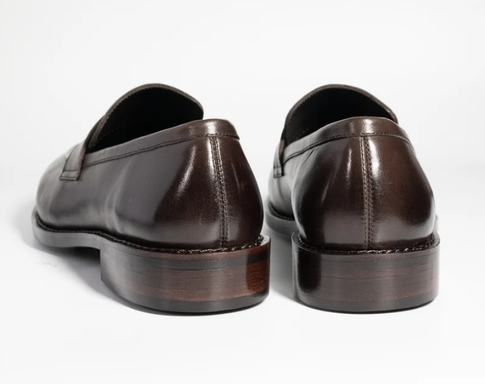 Hand Welted Classic Brown Penny Loafers — view 4
