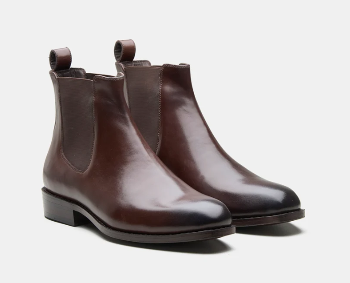 Hand Welted Brown Wholecut Chelsea Boot