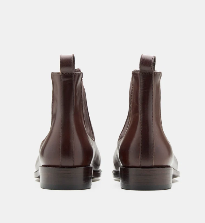 Hand Welted Brown Wholecut Chelsea Boot — view 3