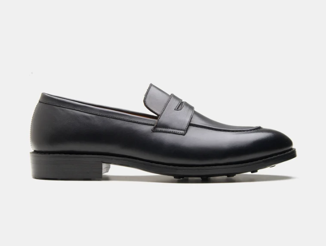 Hand Welted Black Penny Loafer — view 5