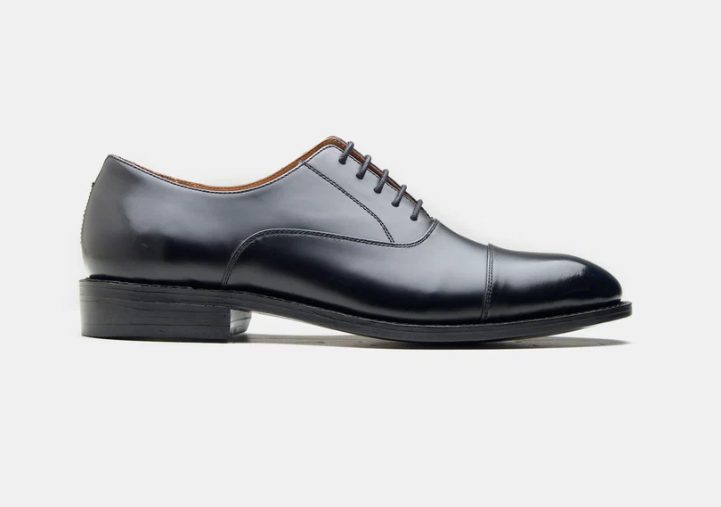 Hand Welted Black Michigan Full Grain Captoe Oxfords — view 5