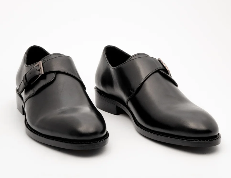 Goodyear Welted Single Strap Black Monks