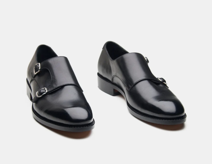 Hand Welted Plain Toe Double Strap Monk Shoe