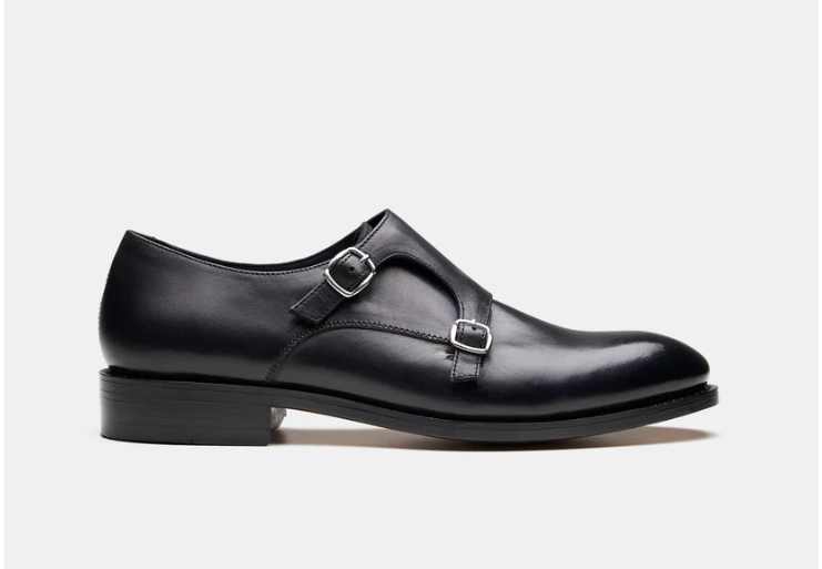 Hand Welted Plain Toe Double Strap Monk Shoe — view 4
