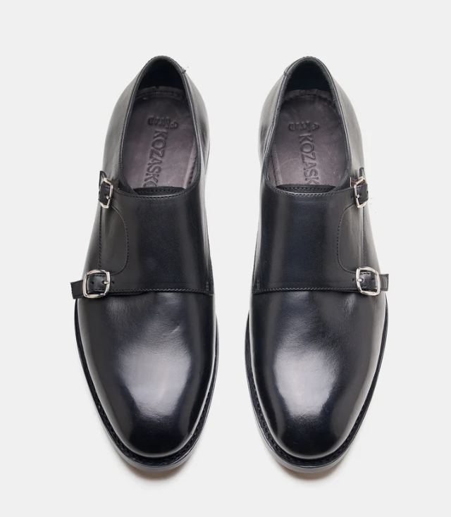 Hand Welted Plain Toe Double Strap Monk Shoe — view 5
