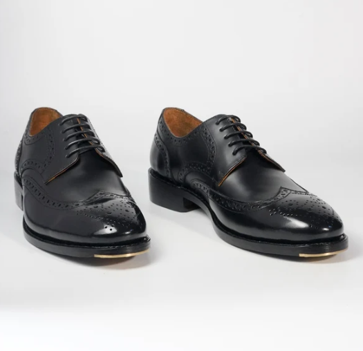 Michigan Black Full Grain Wingtip Derby Brogues