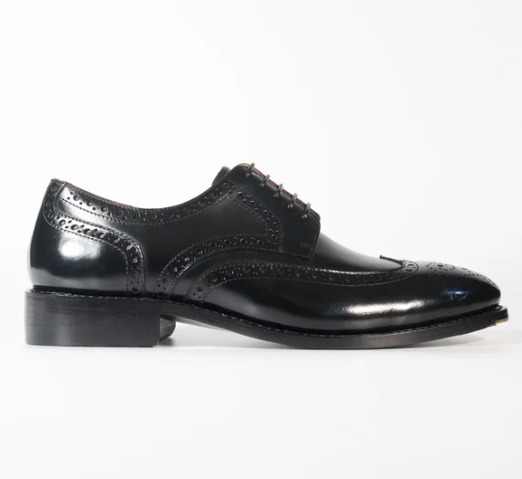 Michigan Black Full Grain Wingtip Derby Brogues — view 4