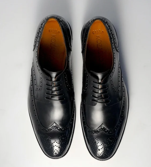 Michigan Black Full Grain Wingtip Derby Brogues — view 5