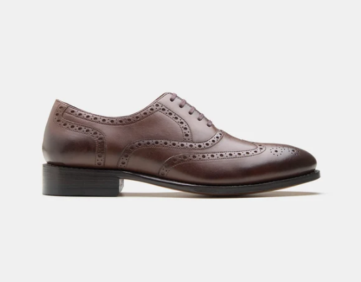 Hand Welted Brown Wingtip Oxfords — view 4