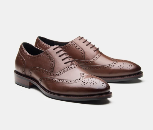 Hand Welted Brown Wingtip Oxfords — view 5