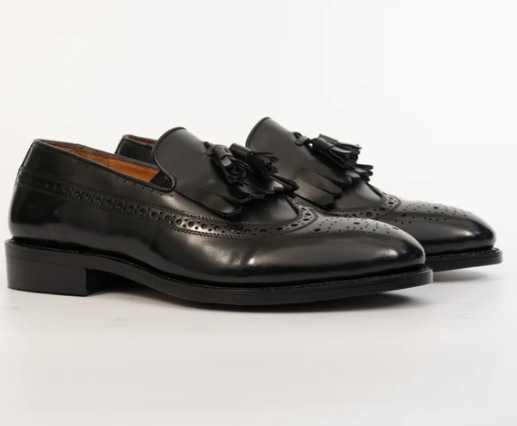Handwelted Michigan Full Grain Brogue Tassel Loafer — view 3