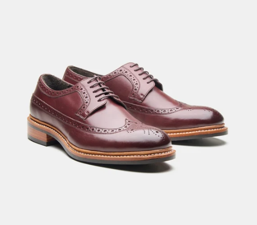 Hand Welted Burgundy Longwing Blucher — view 3