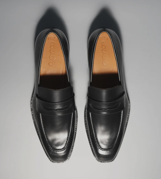 Handwelted Michigan Calf Chisel Toe Penny Loafer — view 3