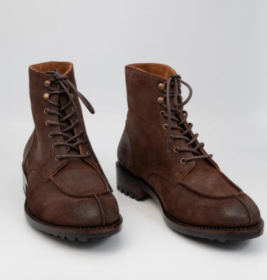 Hand Welted Classic Rough out Split Toe Derby Boot