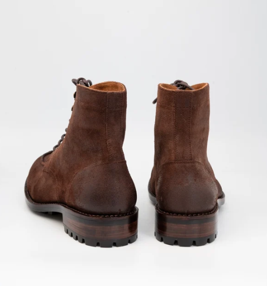 Hand Welted Classic Rough out Split Toe Derby Boot — view 3