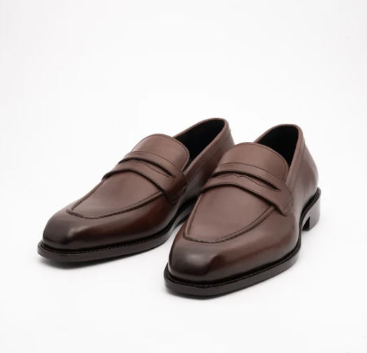 Goodyear Welted Chisel Toe Brown Penny Loafer