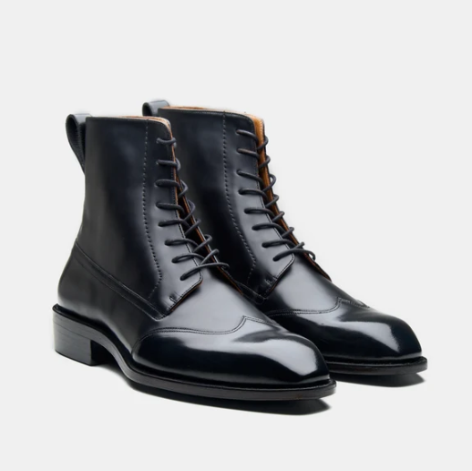 Handwelted Michigan Full Grain Wingtip Dress Boot — view 3