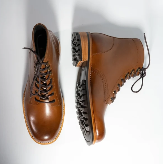 Goodyear Welted Tan Leather Work Boot — view 4
