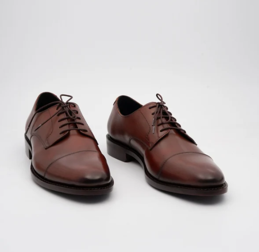 Hand Welted Brown Captoe Derby