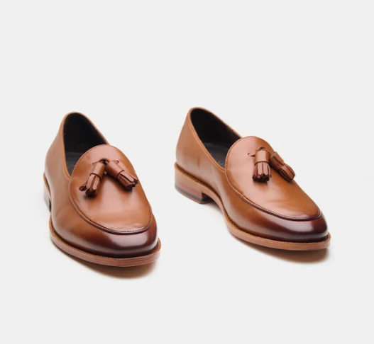 Goodyear Welted Tan Belgian Tassel Loafer