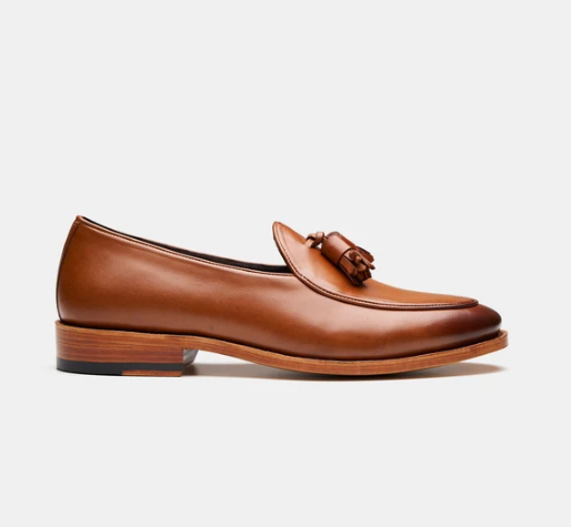 Goodyear Welted Tan Belgian Tassel Loafer — view 3