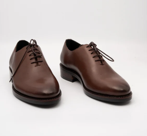 Hand-Welted Brown Wholecut Oxfords