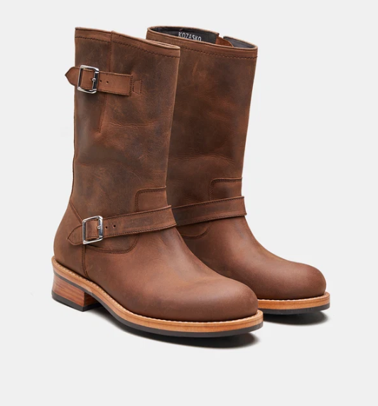 Handwelted Oil Pull up Leather Engineer Boots