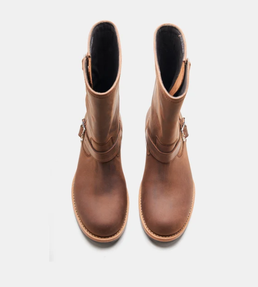 Handwelted Oil Pull up Leather Engineer Boots — view 3