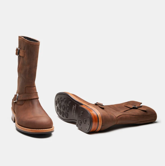 Handwelted Oil Pull up Leather Engineer Boots — view 4