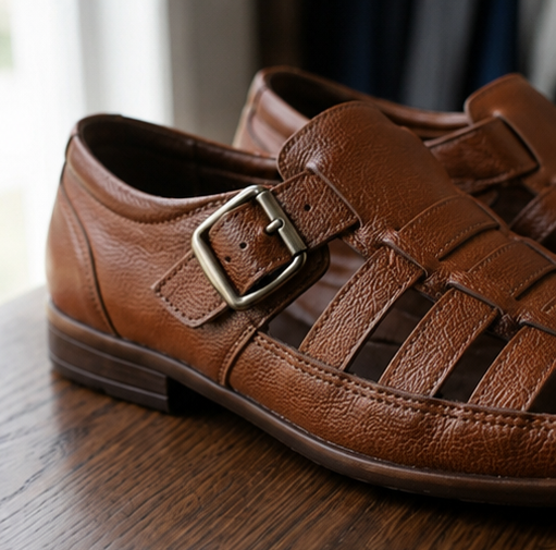 Premium Leather Fisherman Sandals — view 3