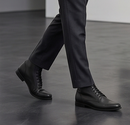 Premium Handcrafted Leather Lace-Up Ankle Boots — view 8
