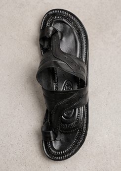 Premium Leather Toe-Loop Sandals — view 5