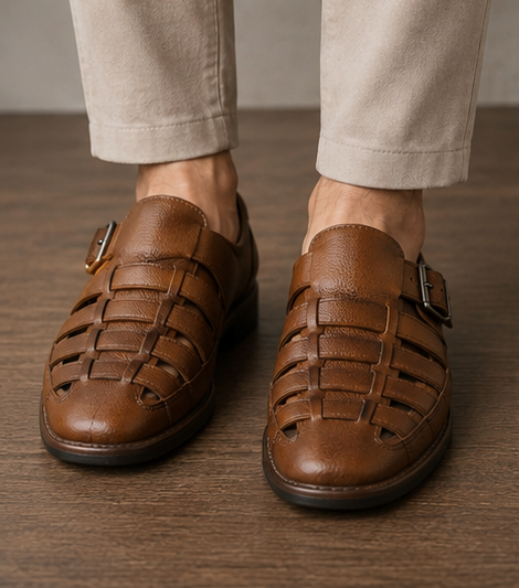 Premium Leather Fisherman Sandals — view 8