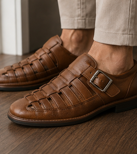 Premium Leather Fisherman Sandals — view 7