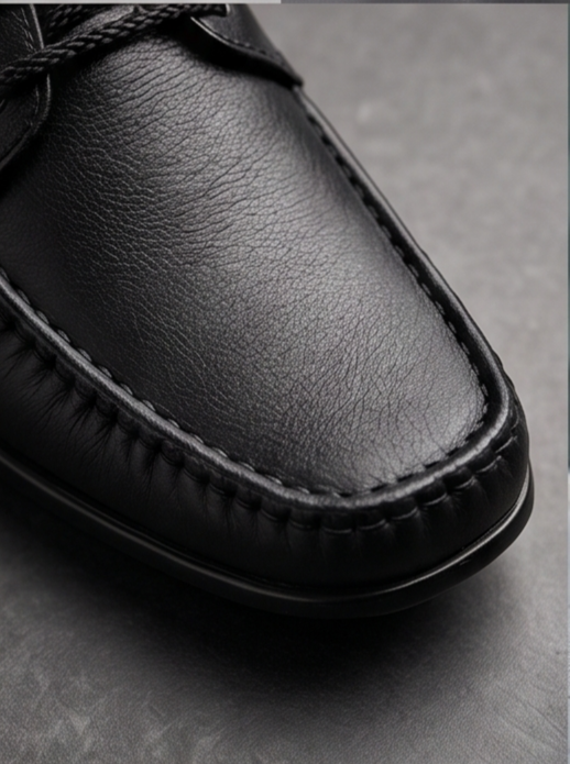 Premium Handcrafted Leather Lace-Up Moccasin Shoes — view 6