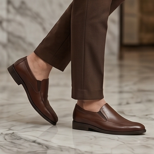 Premium Leather Slip-On Formal Loafers — view 3