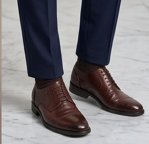 Premium Handcrafted Croc-Embossed Leather Loafers — view 5