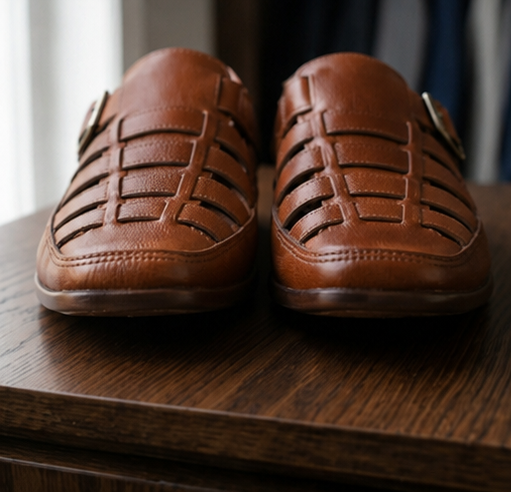 Premium Leather Fisherman Sandals — view 4