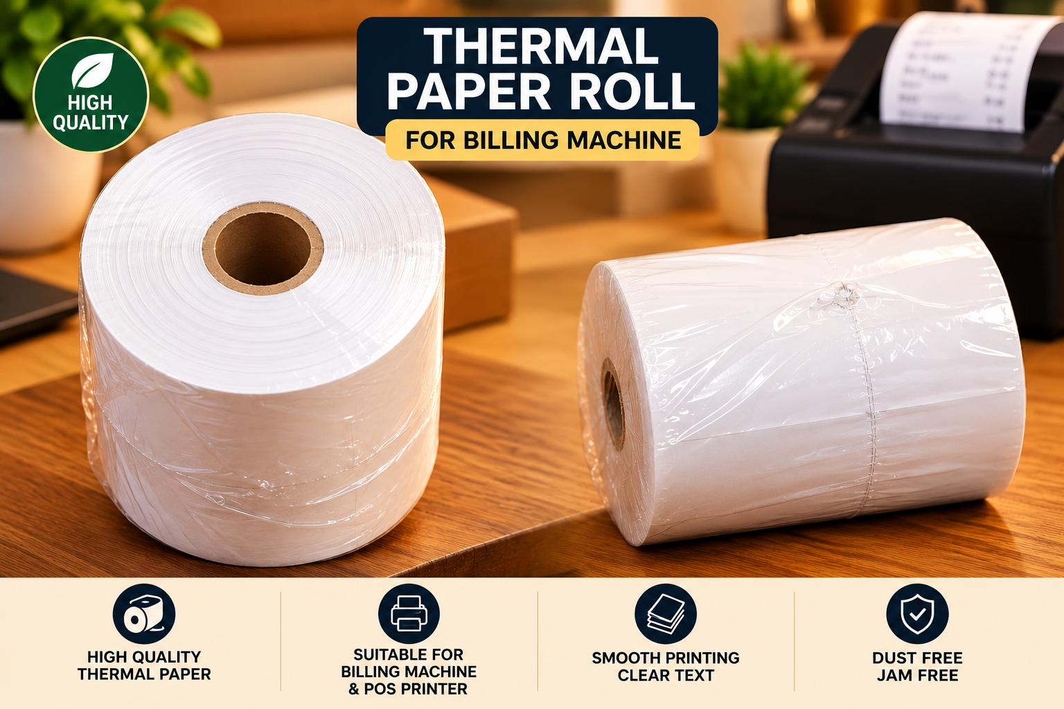 Tap2buy 70gsm Thermal Label Printer Paper 4" x 6" – 100 x 150mm Shipping & Address Labels, 400 Labels per Roll, (Pack of 4).