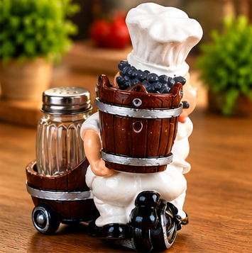 Chef Figurine Salt & Pepper Shaker Set – Cute Kitchen Seasoning Holders for Dining Table & Home Decor. — view 3