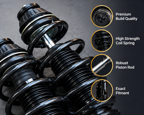 Front Shock Absorber Set for Hyundai Verna – Durable Suspension Replacement for Smooth Ride & Better Handling. — view 3