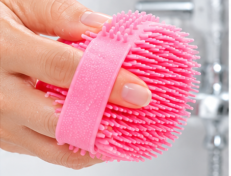 Silicone Bath Body Scrubber Brush Soft Silicone Bath Brush for Body Cleaning, Skin Massage & Deep Cleansing — view 6